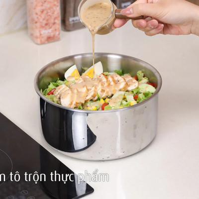 Bộ Nồi Chảo Inox Cán Rời 9 Món Không chống dính – Giải pháp nấu ăn đa năng cho gia đình.
