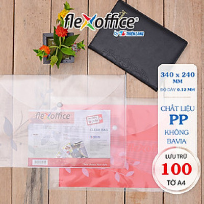 Combo 10 Bìa nút A4 Flexoffice có in FO - CBF02