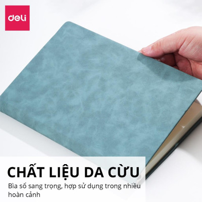Sổ Tay Bìa Da Kẻ Ngang A5 B5 80gsm 192 / 240 Trang Cao Cấp Deli - Chống Nước Làm Quà Tặng Sang Trọng - Phù Hợp Làm Sổ Kế Hoạch Planner, Nhật Kí, Tập Vở Ghi Chép Bullet Journal - EN039 / EN040