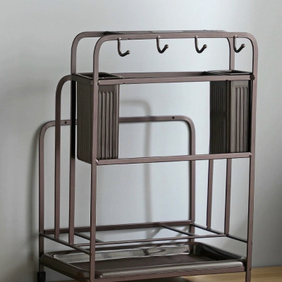 KỆ ĐỂ DAO THỚT SƠN TĨNH ĐIỆN ĐEN CÓ ÔNG CẮM ĐŨA