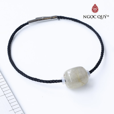 Vòng dây thép đá thạch anh tóc vàng mệnh thủy, kim - Ngọc Quý Gemstones