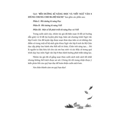 Sách - Bồi Dưỡng Năng Kĩ Năng Đọc Và Viết Ngữ Văn Lớp 8 - Dùng Chung Cho Ba Bộ Sách  - Khang Việt Book