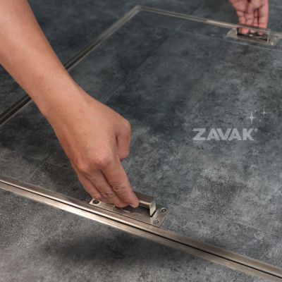 Nắp Bể Ngầm Trong Nhà 40x40cm Inox 304 ZAVAK MHIs-40 Nắp bể nước âm sàn, Nắp hố ga Inox 304