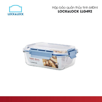 Hộp thủy tinh chịu nhiệt nắp nhựa Tritan Lock&Lock LLG491 - 370ml, LLG492 - 640ml, LLG493 - 1.05L, LLG494 - 1.52L