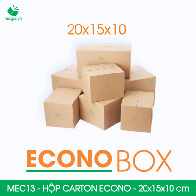 MEC13 - 20x15x10 cm - Combo 60 thùng hộp carton trơn siêu tiết kiệm ECONO