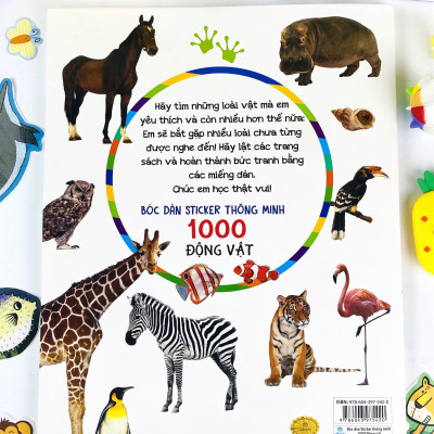 Sách - Bóc Dán Sticker Thông Minh 1000 Động Vật - Tìm Và Dán (Song Ngữ Anh Việt) - ndbooks
