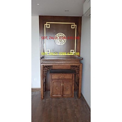 Án gian gỗ sồi Nga kt 153x 67x127 , giá báo chưa có bàn cơm, bàn cơm thêm 2tr500k