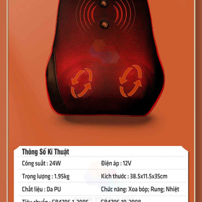 Đệm massage toàn thân 8D đa vị trí phiên bản 618-1 có hồng ngoại 3 cấp độ, mát xa rung tùy chỉnh, 5 chế độ xoa bóp đảo chiều, xoa bóp lưng, vai, gáy đa điểm, hàng chính hãng