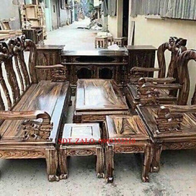 Bộ ghế gỗ tràm tay 10