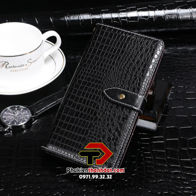 Bao da dạng ví dành cho OPPO Reno6 5G hiệu IDEWEI vân da cá sấu có quai cài - Hàng chính hãng