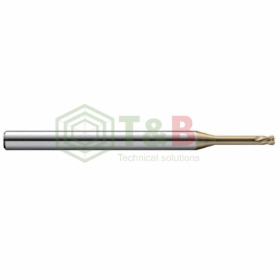 Dao Phay Bo Góc R 4 Me Cổ Dài D4 x R0.2x20x70L Union Tool Model HLRS4040-02-200,Dao phay ngón gia công sau nhiệt
