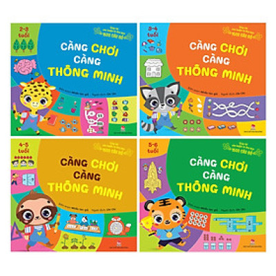 Combo Càng Chơi Càng Thông Minh - Giúp Bé Rèn Luyện Tư Duy Qua 1600 Câu Đố (4 Cuốn)