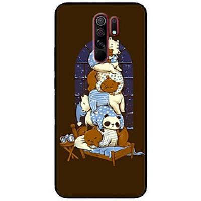 Ốp lưng dành cho Xiaomi Redmi 9 mẫu Gấu Xếp Chồng