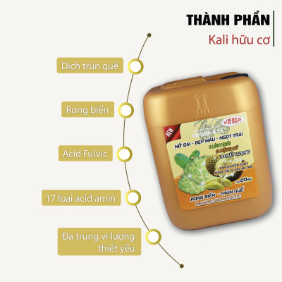 VIFUSA-K15 - Phân bón Kali hữu cơ can 20kg