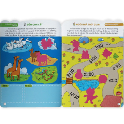Bóc Dán Hình Thông Minh Phát Triển Khả Năng Tư Duy Toán Học IQ EQ CQ (4-5 Tuổi) -  188 Sticker (Quyển 5)