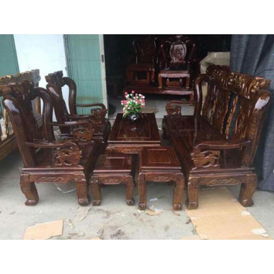 Bộ ghế gỗ tràm tay 10