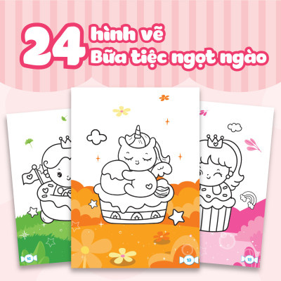 Tô màu diệu kỳ- Bữa tiệc bánh ngọt