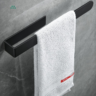 Giá treo khăn nhà tắm dán tường không cần khoan đục chất liệu thép không gỉ phủ sơn thương hiệu IGA - GM199