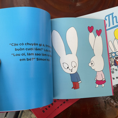 (Minh hoạ màu – Bộ 5 cuốn) SIÊU THỎ - Có một em bé trong bụng mẹ, Con muốn cái đó, Con muốn ăn mì, Em bé cưng, Ứ đi nha sĩ đâu - Stephanie Blake – Măng dịch - Nhã Nam
