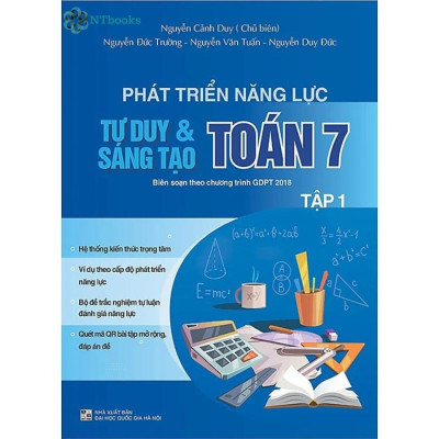 Combo 2 cuốn Sách Phát triển năng lực tư duy và sáng tạo Toán 7 Tập 1+ Tập 2 (Biên soạn theo chương trình GDPT 2018)