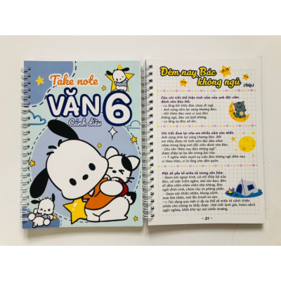 Sách Takenote lớp 6: Toán + Văn Cánh Diều khổ A5 (Phiên Bản Mới Nhất)