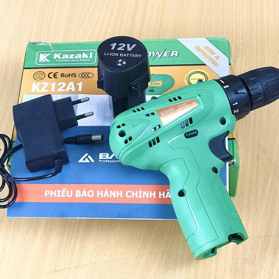 MÁY KHOAN PIN 12V KAZAKI KZ12A1 ( 1 PIN, 1 SẠC)- HÀNG CHÍNH HÃNG