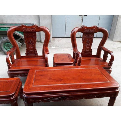 Bộ Bàn Ghế Giả Cổ Minh Quốc Triện gỗ hương vân đồ gỗ BÌNH LONG