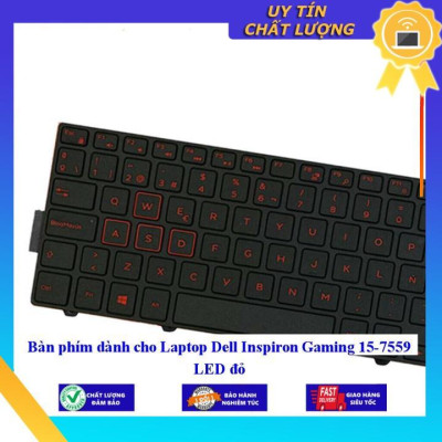 Bàn phím dùng cho Laptop Dell Inspiron Gaming 15-7559 LED đỏ  - Hàng Nhập Khẩu New Seal