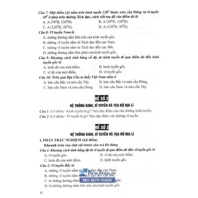 Sách - Đề Kiểm Tra Đánh Giá Địa Lí Lớp 6 - Bám Sát SGK Chân Trời Sáng Tạo & Kết Nối Tri Thức Với Cuộc Sống - Hồng Ân