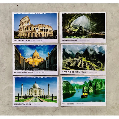 Bưu thiếp kỳ quan thế giới ( bộ 6 ảnh ) - Nhà Sách Á Châu