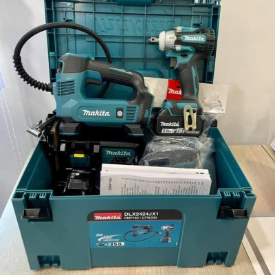 BỘ SẢN PHẨM (DMP180＋DTW300)(18V) MAKITA DLX2424JX1 (02 PIN 18V 01 ĐẾ SẠC 01 VALI ĐỰNG MAKPAC) - HÀNG CHÍNH HÃNG