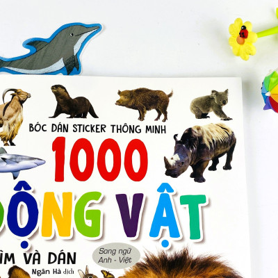 Sách - Bóc Dán Sticker Thông Minh 1000 Động Vật - Tìm Và Dán (Song Ngữ Anh Việt) - ndbooks