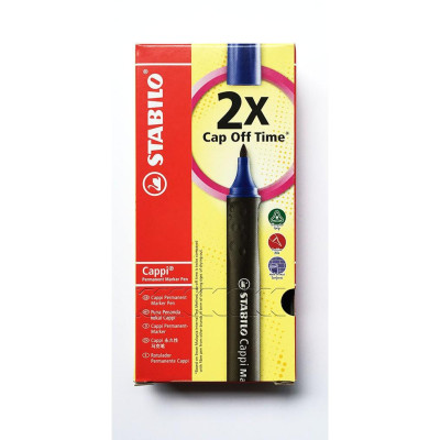 Hộp 10 Bút lông dầu STABILO Cappi MarkerPen (MK169/10) - tím