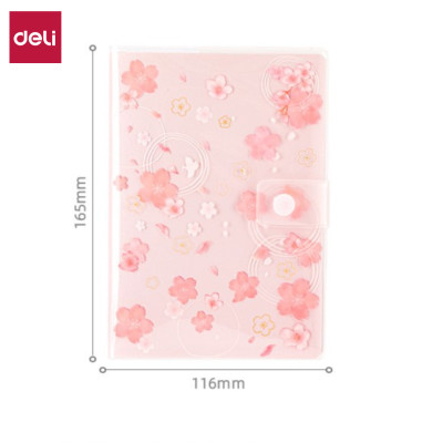 Sổ Tay Ghi Chép Kẻ Ngang 224 Trang 80Gsm Bìa Hoa Anh Đào Cao Cấp Deli - Bìa Chống Nước Màu Ngẫu Nhiên Phù Hợp Làm Sổ Tay Kế Hoạch Planner - SZ048 SZ051