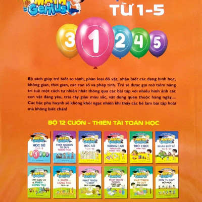 Thiên Tài Toán Học (3 - 4 Tuổi) - Học Số Từ 1-5