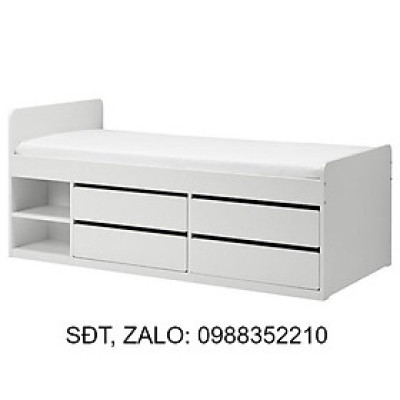 SLAKT, Giường đơn 4 hộc tủ kéo, 206 x 35cm, thiết kế Bắc Âu thời thượng, sản xuất bởi Scandi Home