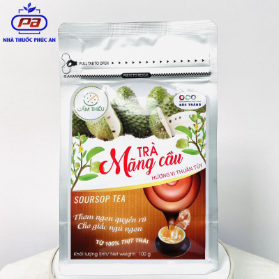 Trà mãng cầu xiêm Cẩm Thiều 100g hương vị thuần tuý, nguyên chất 100%