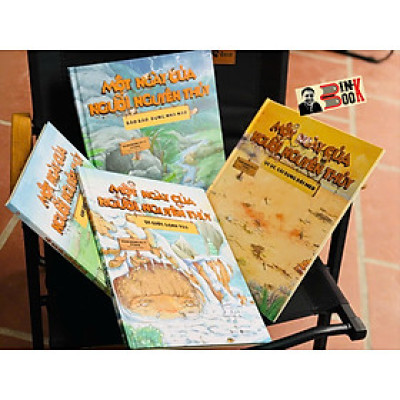(Bộ 4 cuốn, bìa tương tác) MỘT NGÀY CỦA NGƯỜI NGUYÊN THỦY: Ục ục cái bụng đói meo, Úi giời lạnh teo, Rào rào dựng nhà nào, Lục cục đục đẽo - Duan Zhang Qu Yi Studio - Lê Tùng Dương dịch - Thái Hà