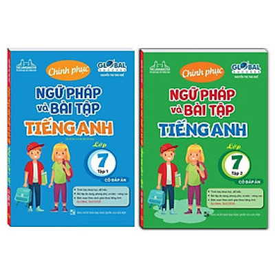 Sách - Global Sucess - Chinh Phục Ngữ Pháp Và Bài Tập Tiếng Anh Lớp 7 - Combo 2 Tập - Minh Thắng