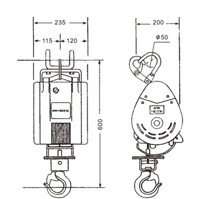 Tời Điện Treo Mini ABG Kio- Winch SK-195 - Máy Tời Điện, Thiết Bị Gọn Nhẹ, Cơ Động, Máy Tời Điện Dễ Sử Dụng, An Toàn- Hàng Chính Hãng