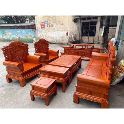 Bàn Ghế Khổng Minh Gia Cát Lượng Gỗ Hương Đá