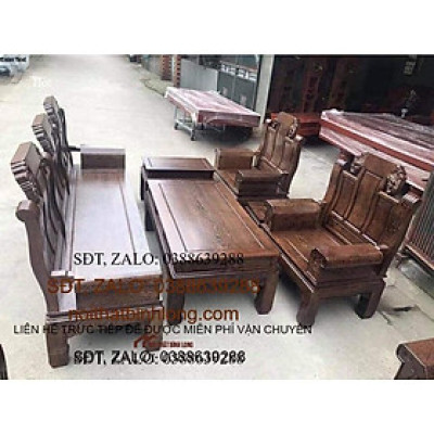 Bàn ghế âu á tay hộp trương voi gỗ mun đuôi công đẹp