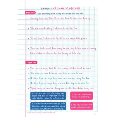 Sách - Vở Ô Li Bài Tập Tiếng Việt Lớp 3 - Tập 1 - Bám Sát SGK Cánh Diều - Hồng Ân