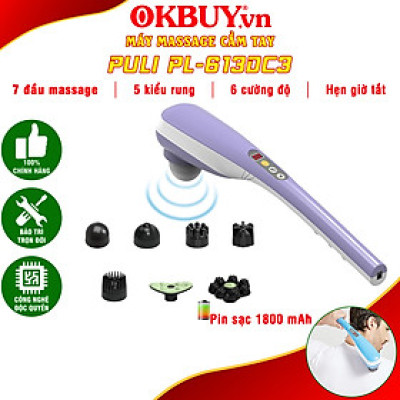 Máy massage cầm tay pin sạc 7 đầu Hàn Quốc Puli PL-613DC3