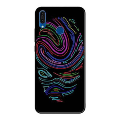Ốp Lưng in cho Huawei Y9 2019 Mẫu Vân Tay Neon - Hàng Chính Hãng