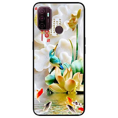 Ốp lưng dành cho Oppo A53 mẫu Chim Hoa TRắng