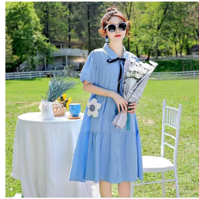 ĐẦM BÀU VÁY BẦU  CÔNG SỞ KẾT NƠ ĐEN DỄ THƯƠNG sau sanh có nút mở cho bé ti