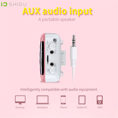 Tặng Kèm Micro Không Dây Trị Giá 139K - Loa Trợ Giảng Có Dây Shidu SD-S358 Công Suất Loa 10W Kết Nối Bluetooth,FM, Dung Lượng Pin 2500mAh Sử Dụng Lên Tới 15h. SHIDU S358 10W Wireless Mini Amplifier Meeting Guide Headset Micro Wireless - Hàng Chính Hãng