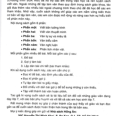 Dàn Bài Tập Làm Văn Lớp 7 (Dùng Chung Cho Các Bộ SGK Mới Hiện Hành) 