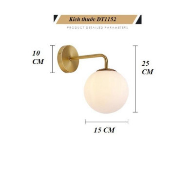 Đèn tô điểm gắn tường chao tròn, DT1152 DT